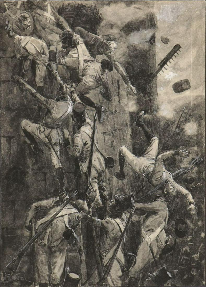 William Barnes Wollen, Ink/Wash Painting (1 of 5)