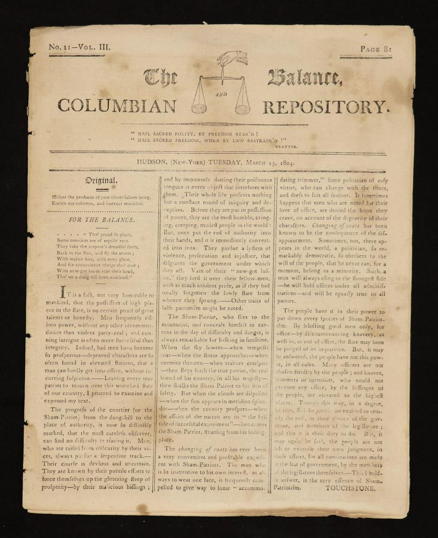 ["Sham Patriots", American Periodical, 1804] (1 of 4)