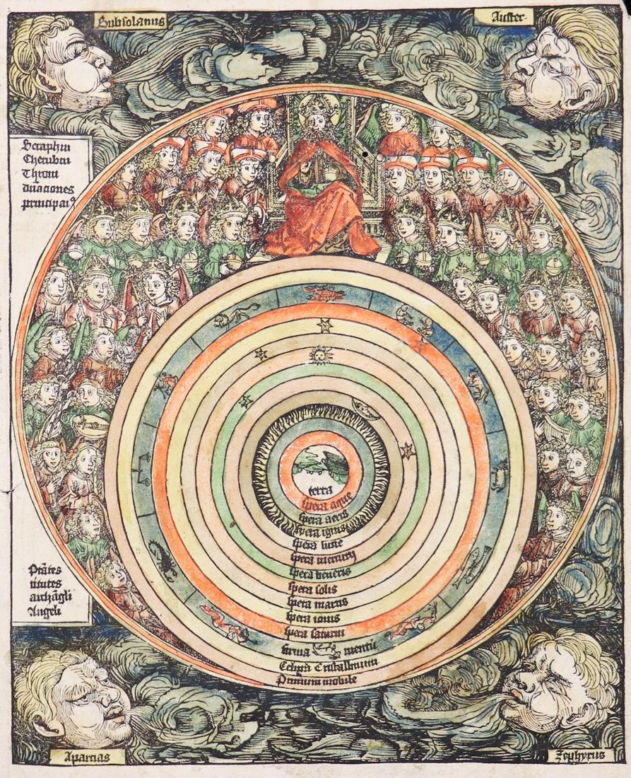 Incunable Leaf w/ Hand-Colored Woodcuts (1 of 4)