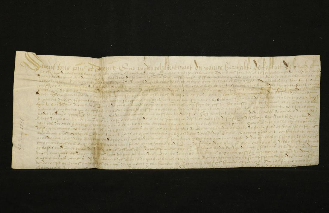16th c. Manuscript Document on Vellum (1 of 5)