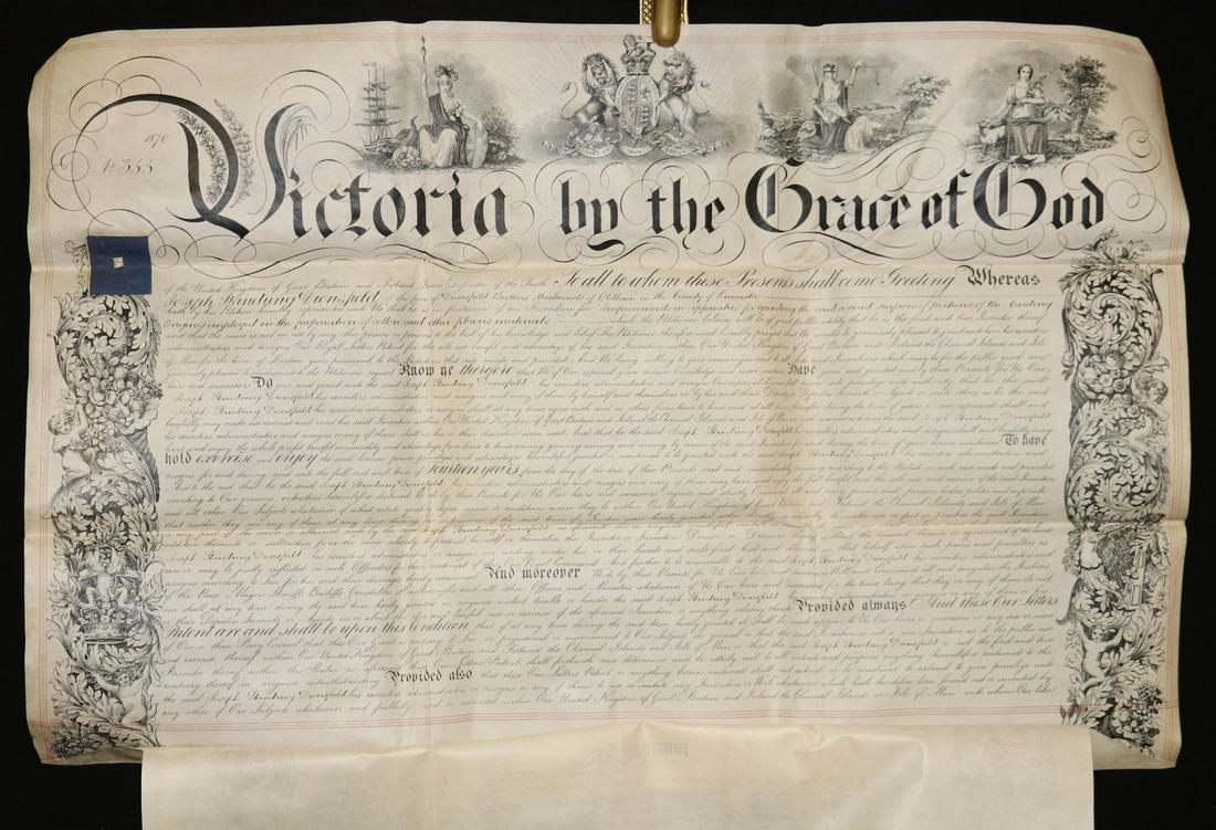 Large 19th c. Legal Document on Vellum (1 of 6)