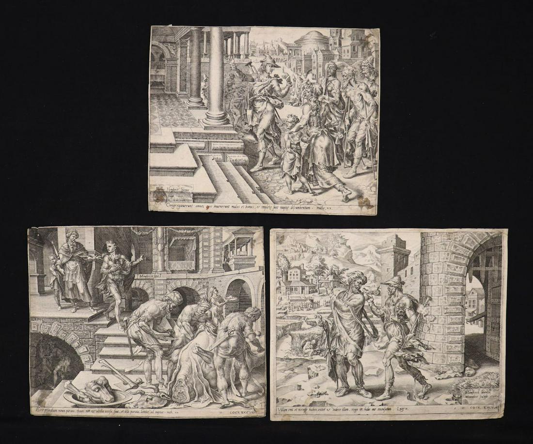 Hieronymus Cock Etchings, Lot of 3 (1 of 5)