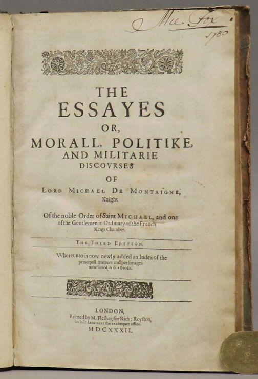 Montaigne's Essays, 1632 (1 of 7)