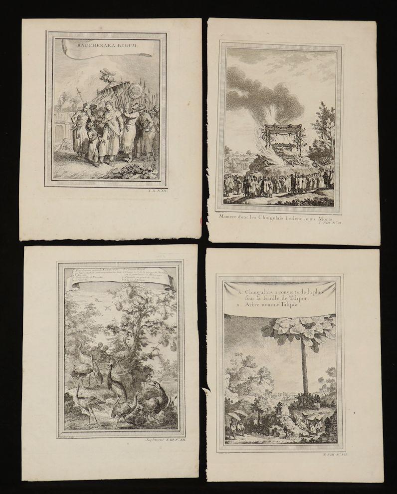 Lot of 4 18th c. Engraved Plates (1 of 5)