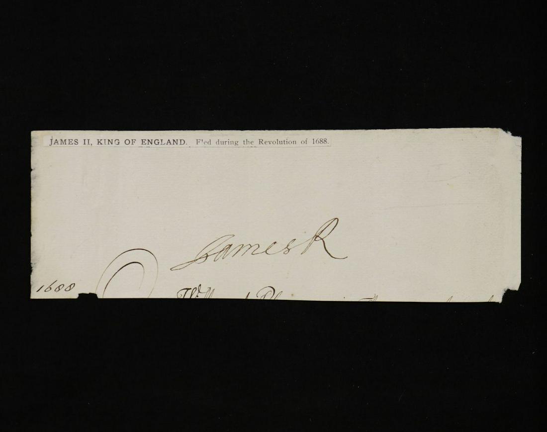 King James II, Signature, 1688 (1 of 2)
