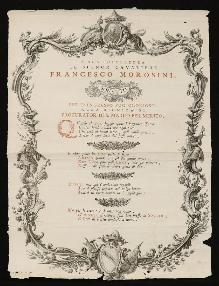 Large 17th c. Engraved Broadside (1 of 2)