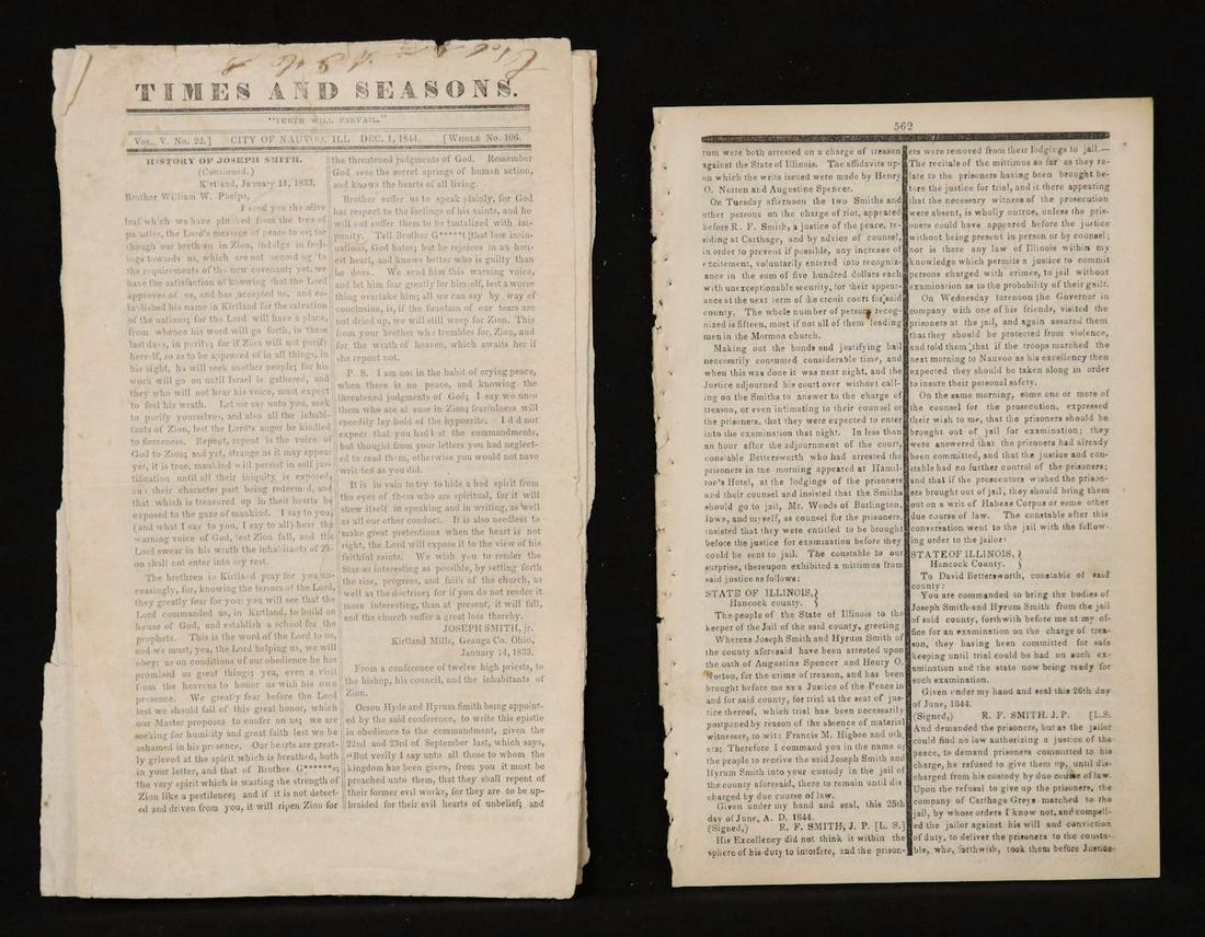 Joseph Smith, Assassination, Pair (1 of 5)