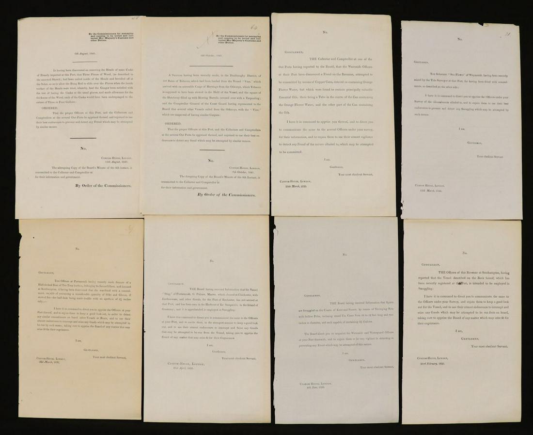 Lot of 14 Smuggling Broadsides (1 of 8)