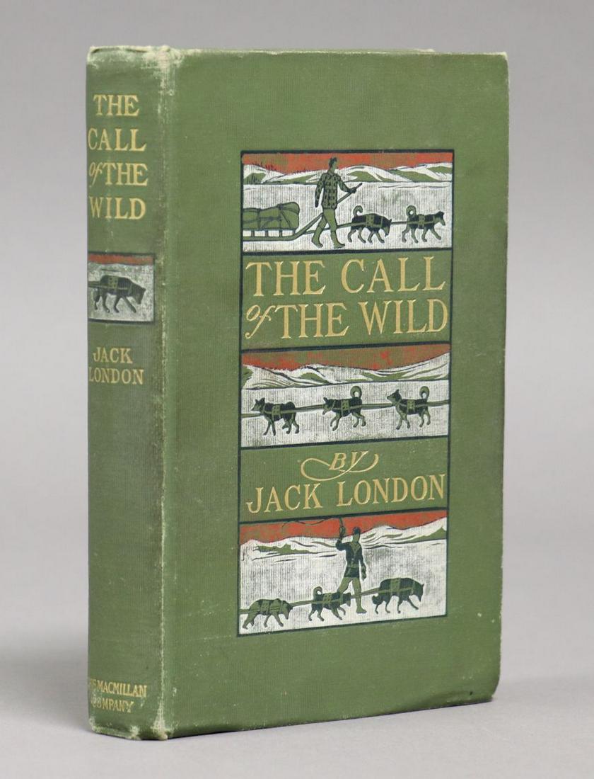 Jack London, Call of the Wild, 1903: London, Jack. THE CALL OF THE WILD. New York and London: MacMillan, September 1903. 4th printing. 8vo. Illustrated (all plates present as per list) and with 2 pg. ads at rear. Bound in original pictor