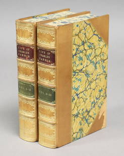 Life and Letters of Charles Darwin: Darwin, Charles; Darwin, Francis. THE LIFE AND LETTERS OF CHARLES DARWIN, INCLUDING AN AUTOBIOGRAPHICAL CHAPTER. London: John Murray, 1887. 8vo, 3 vols bound in 2. Note the title-page for volume two i