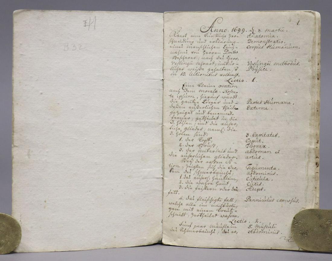 17th c. Manuscript Medical Lectures (1 of 9)