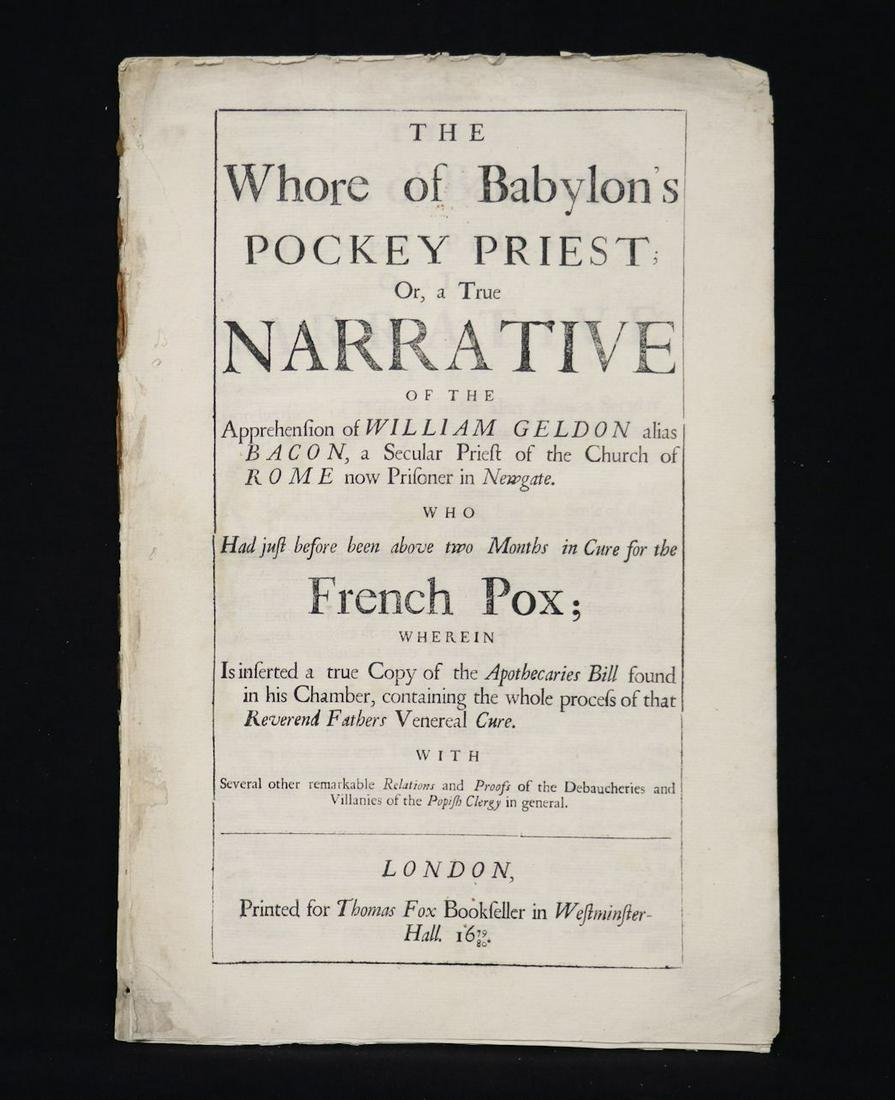 [Popish Plot] Whore of Babylon's Priest, 1679 (1 of 5)