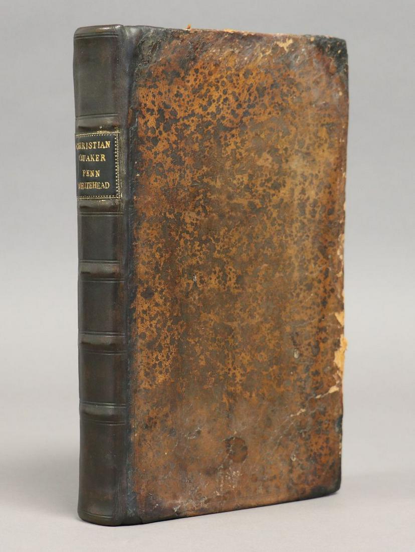 The Christian Quaker Vindicated, 1674: Penn, William; Whitehead, George. THE CHRISTIAN-QUAKER, AND HIS DIVINE TESTIMONY VINDICATED. [London] : Printed [by Andrew Sowle], in the year 1674. Folio. Collates complete including errata (paginati