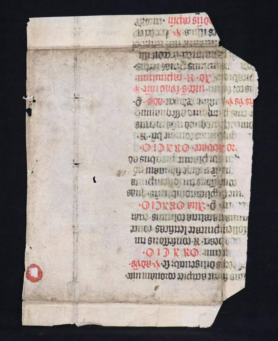 15th c. Manuscript on Vellum (1 of 2)