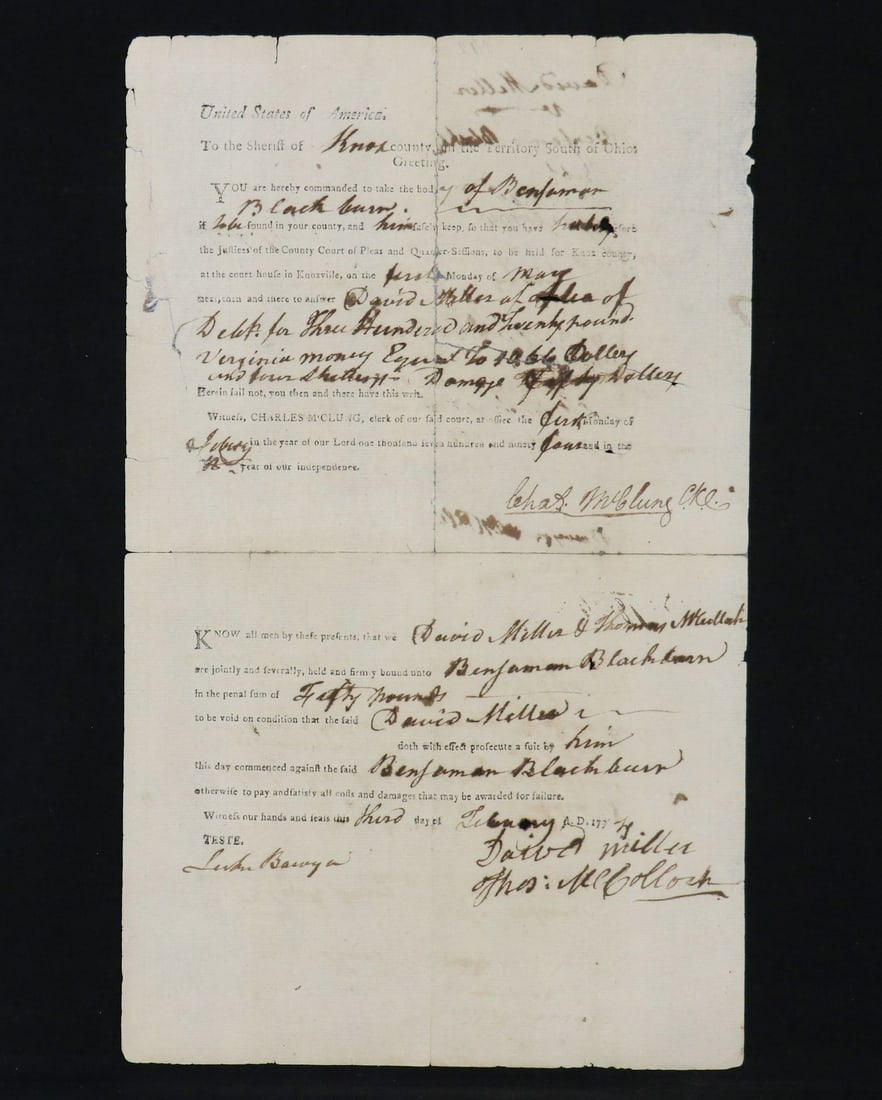 18th c. Tennessee Document (1 of 4)