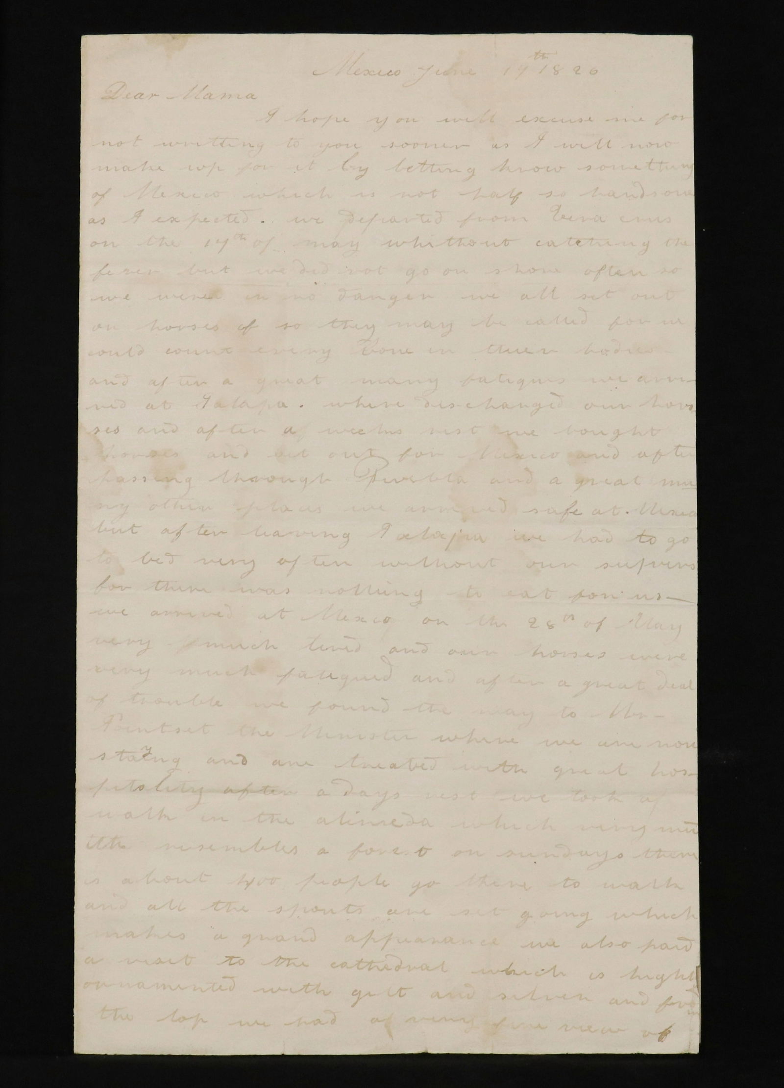 David Dixon Porter Letter, 1826 (1 of 5)