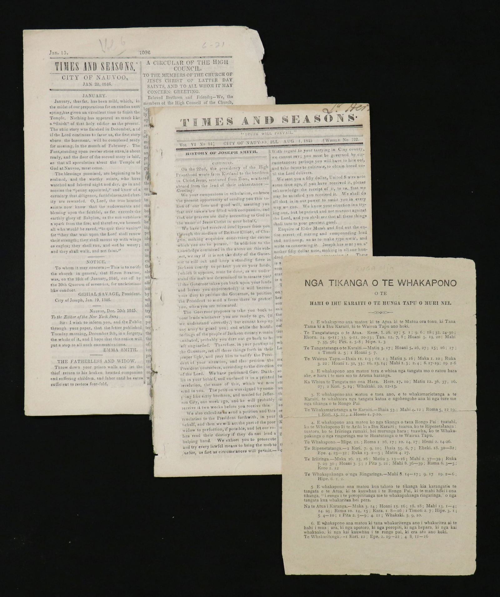 [Mormon Interest, Three Items] (1 of 5)