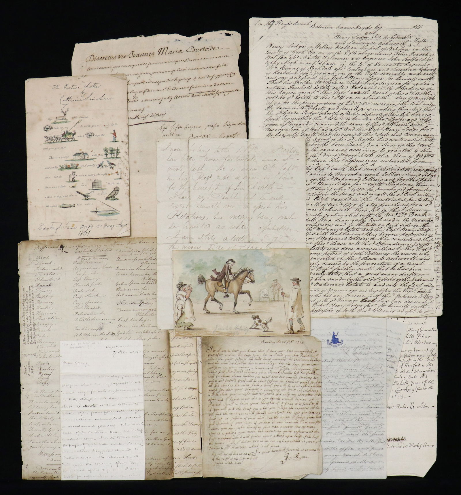 Mixed Lot of 18-19th c. Manuscripts/ Ephemera (1 of 9)
