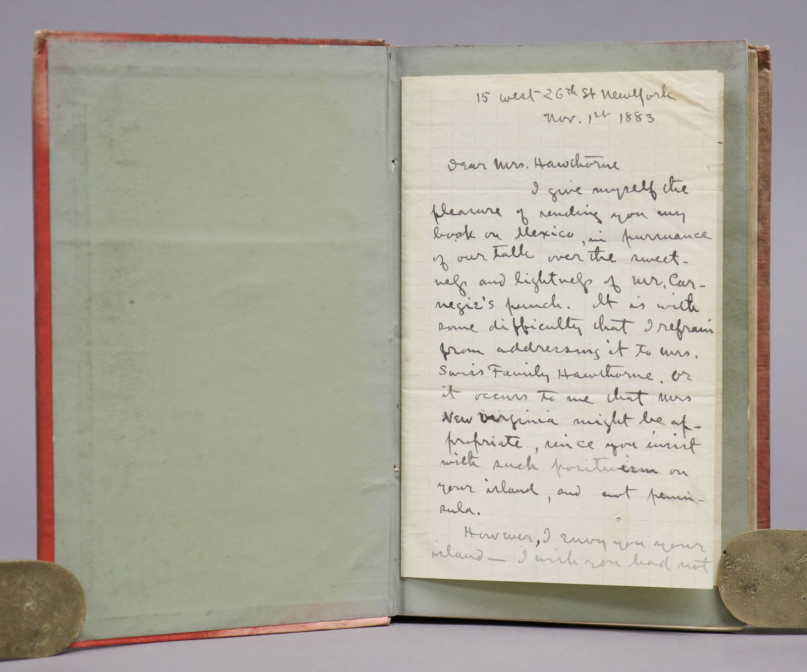 [Hawthorne Provenance, Pres. Copy, w/ ALS] (1 of 6)