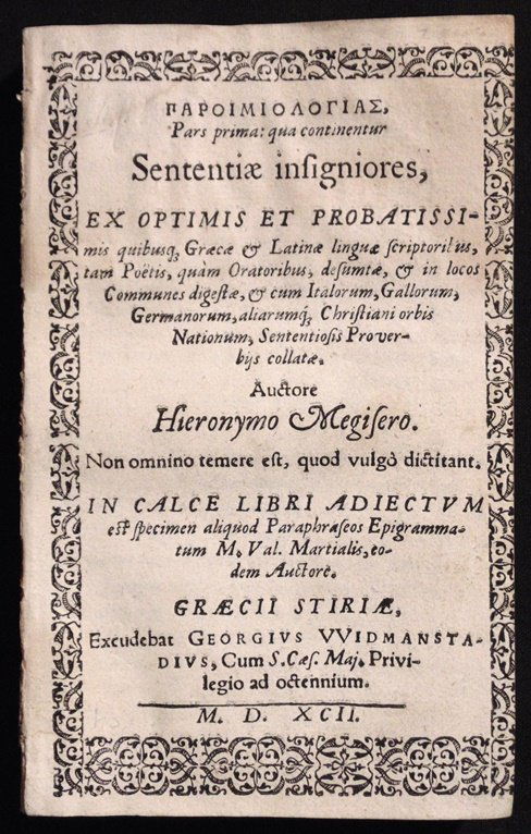 Proverbs, Maxims, Lore  [Group of 3] (1 of 8)