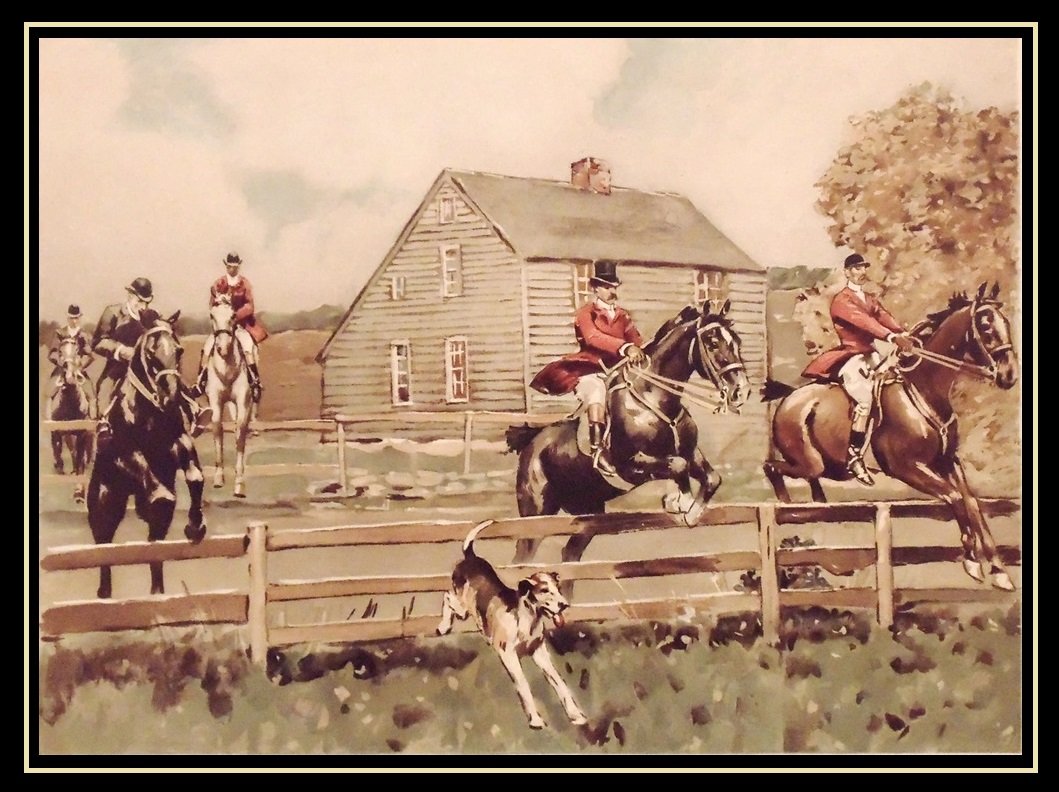 [Sporting] Sporting Incidents, 1893: Steele, Milford; W.S. Vanderbilt Allen, illustrator. Sporting Incidents being a Collection of Sixteen Plates. NY: Henry Thomas. 1893-4. 23.5" x 18.5". 16 colored heliotype plates by W. S. Vanderbilt A