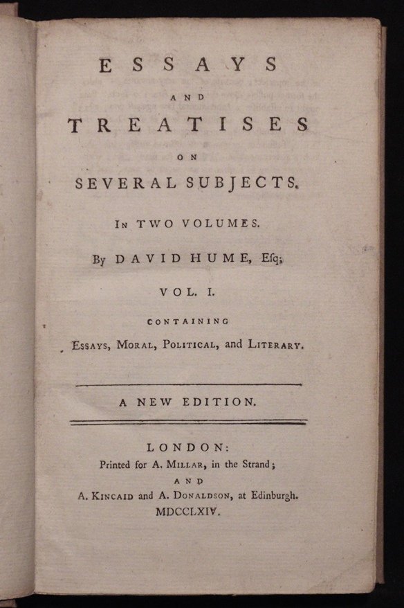 Hume's Essays & Treatises, 1764 (1 of 6)