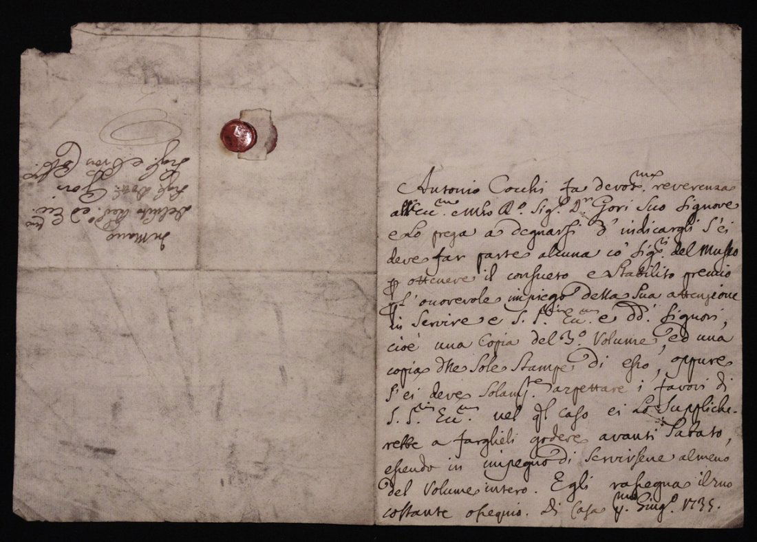 [Manuscript] Antonio Cocchi & Antonio Gori (1 of 5)