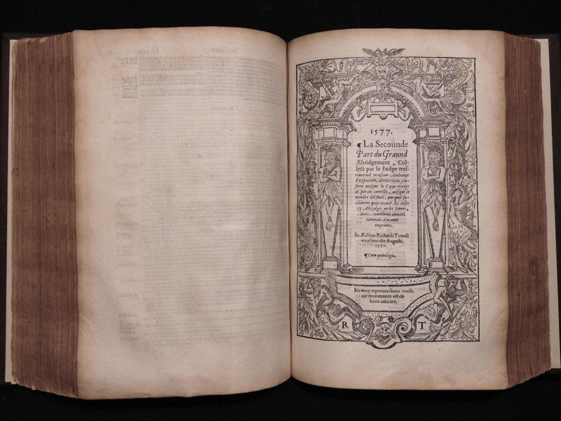 [Law]  Fitzherbert. La Graunde Abridgement (1 of 9)