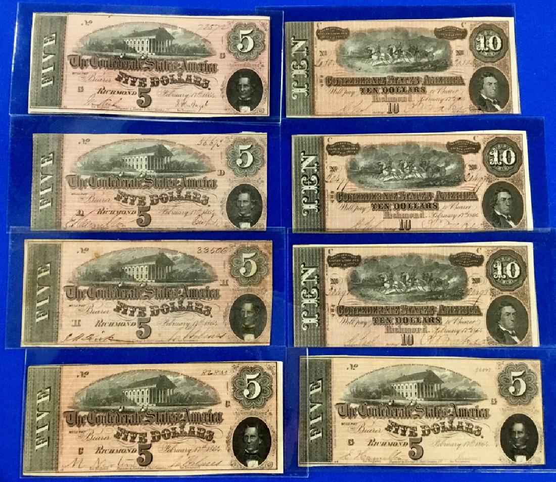 Lot of Richmond Notes: 3-$10 Richmond Notes 5-$5.00 Richmond Notes
