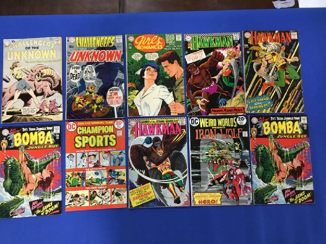 Lot of 10 DC Comics Hawkman, Bomba Jungle Boy, (1 of 2)