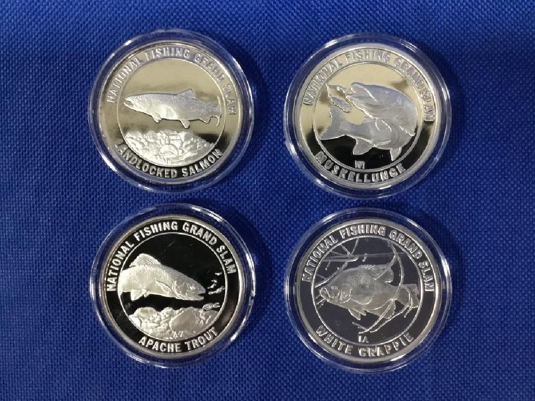 Lot of 4 North American Fishing Club Rounds, 1oz .999 (1 of 2)