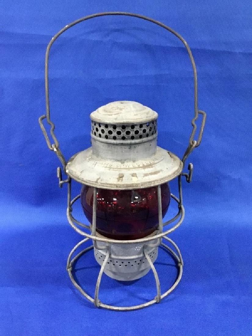 Adams and Westlake Co. Southern Red Globe R.R. Lantern (1 of 3)