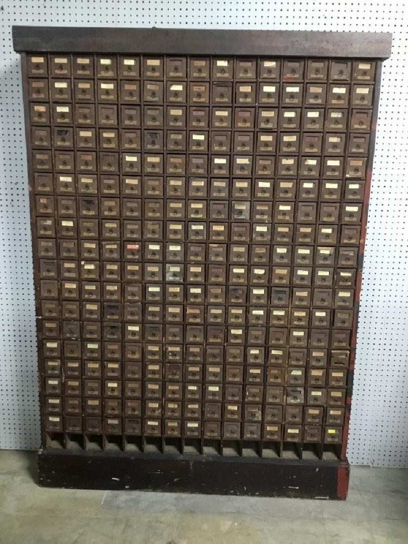 Antique Wooden Hardware Store Cabinet (1 of 5)