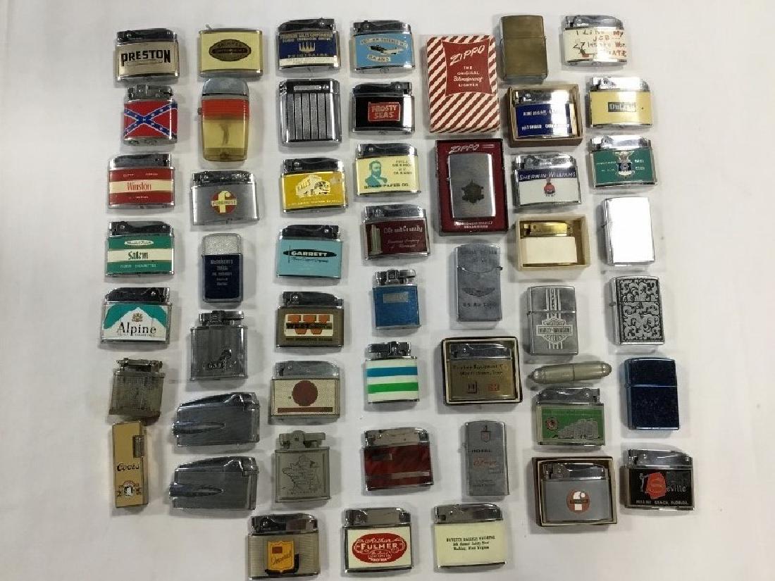 Lot of 50 Vintage Advertising Lighters (1 of 5)