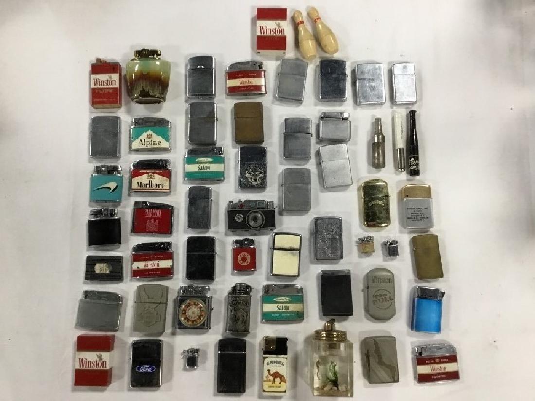 Lot of 57 Vintage Advertising Lighters (1 of 4)