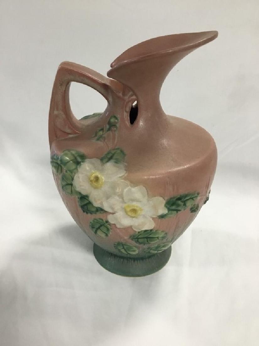 Vintage 1940s Roseville Pottery Pitcher White Rose Ewer (1 of 3)