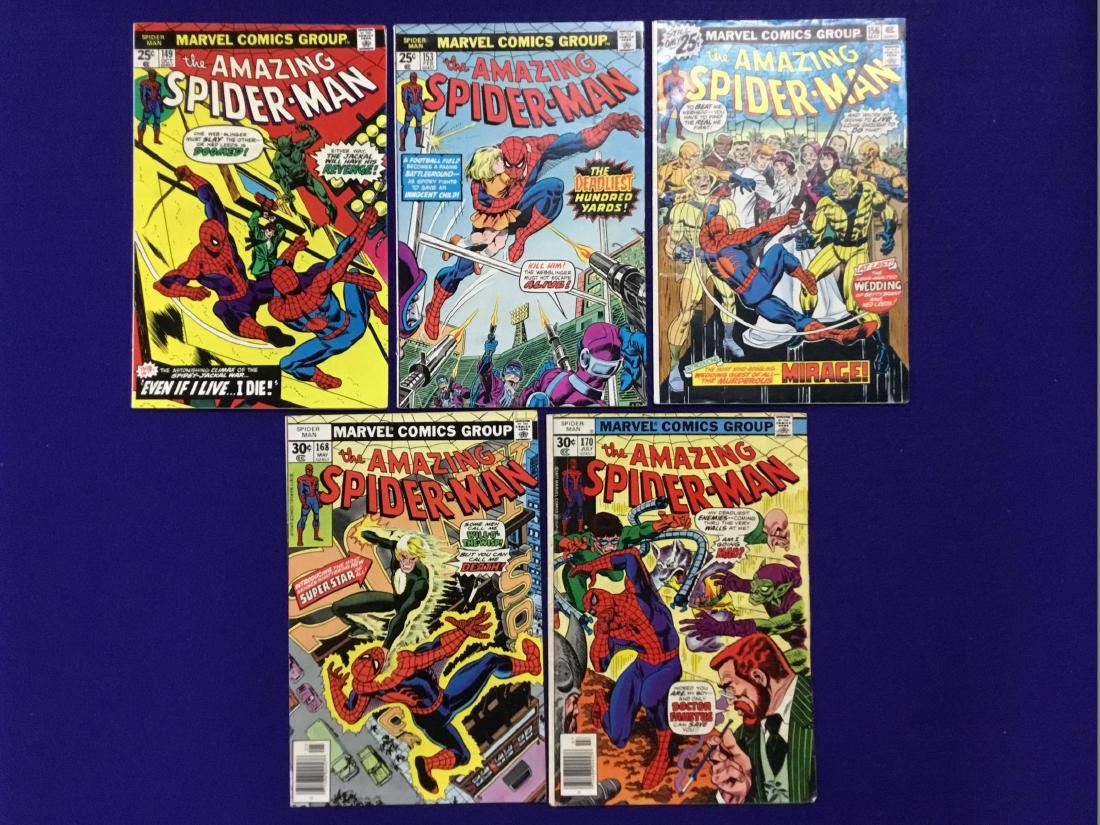 The Amazing Spiderman no. 149, 153, 156, 168, 170 (1 of 2)
