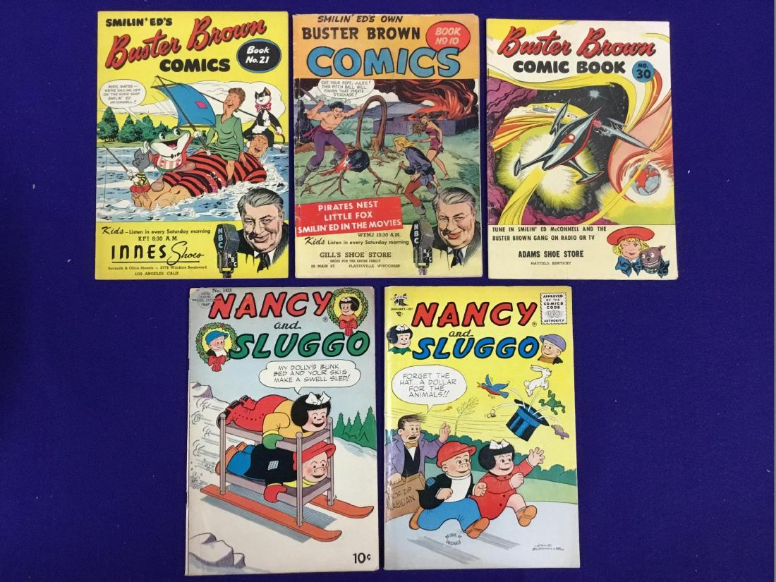 Nancy and Sluggo no. 103,128, Buster Brown no. 10,21,30: We are not a professional grading company. We do not guarantee the authenticity, age, nor originality of the item. The picture of the item is the actual item that you will receive if you are the winni