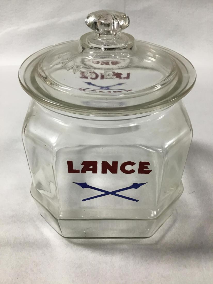 Lance Store Counter Jar: VG condition, no chips. Approximately 9 Inches T.