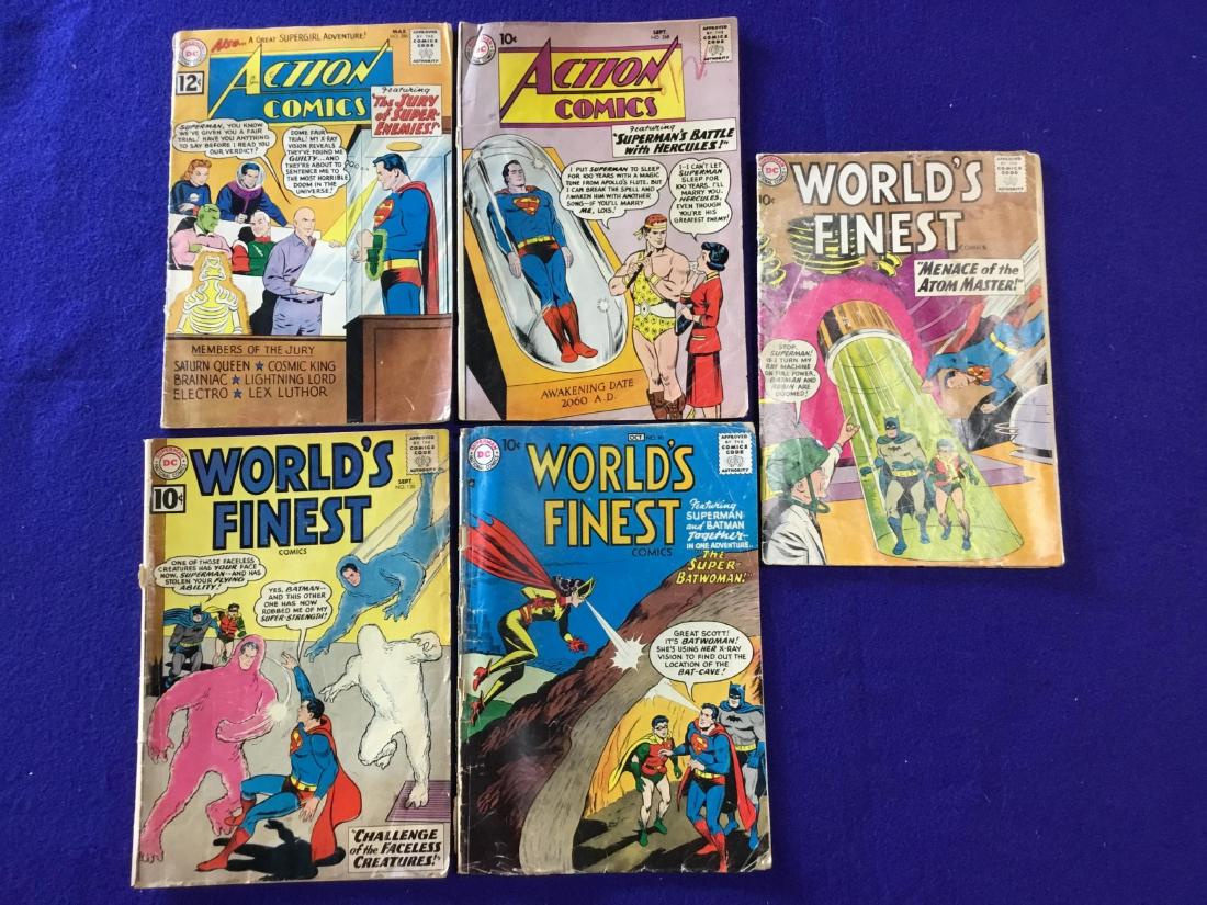 Lot of 5 Worlds Finest and Action Comics (1 of 2)