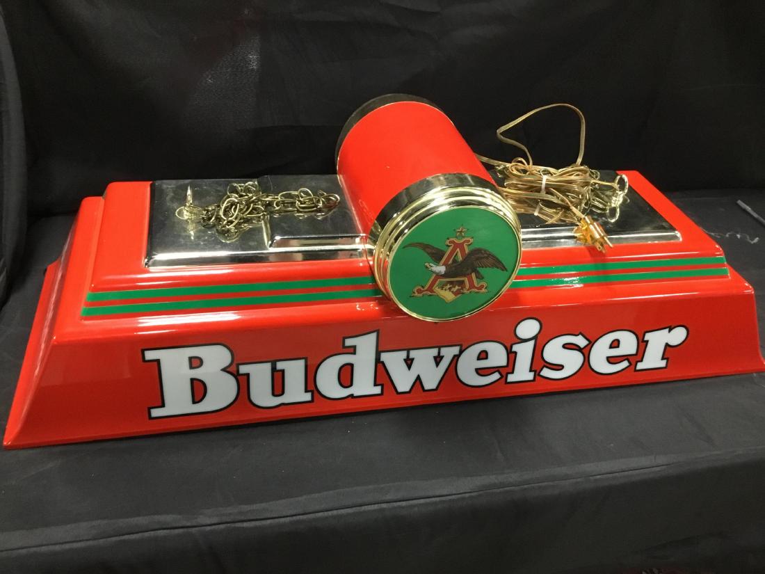 Budweiser Pool Table Light: Like new, perfect working order. 45 Inch L x 14 Inch W x 13 Inch T