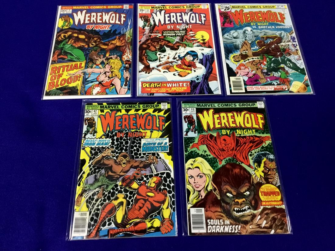 Lot of 5 Werewolf by Night Comics (1 of 1)