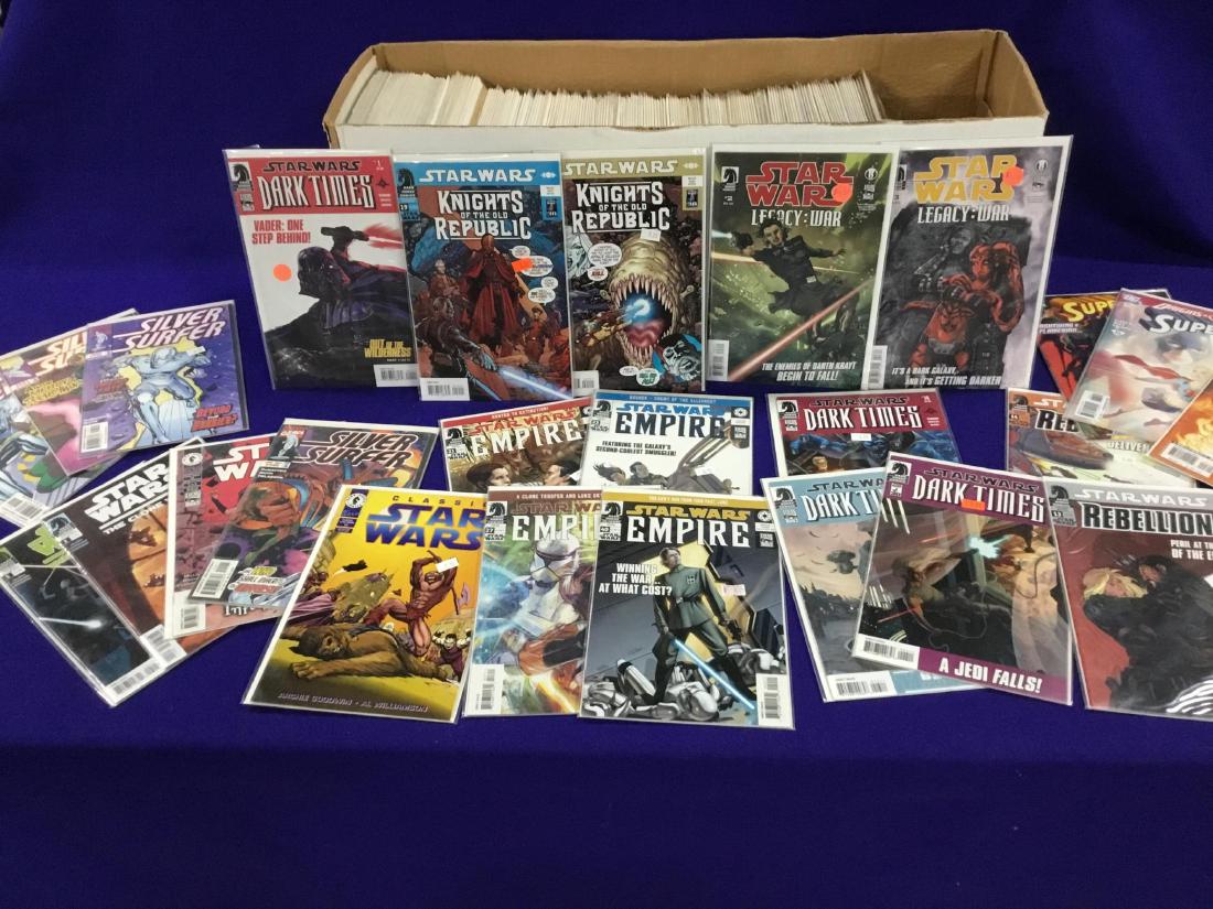 Large Lot of Approximately 275 Comics Plus or Minus: Silver Surfer, Star Wars, Supergirl, and others.