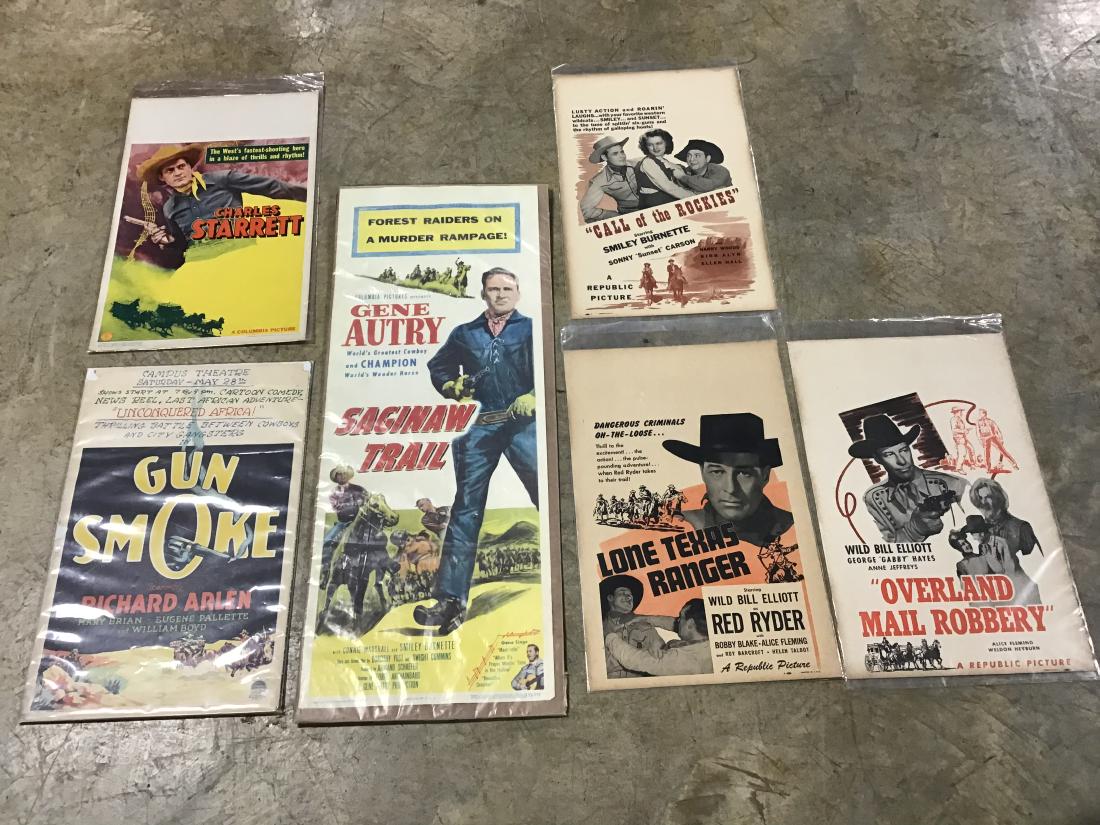 Lot of 6 Vintage Movie Theater Posters (1 of 3)