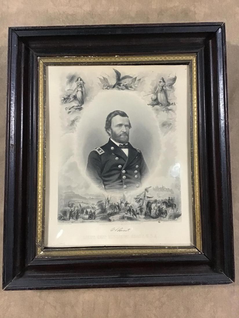 Framed Steel Engraving of Lieutenant General Ulysses S. (1 of 11)