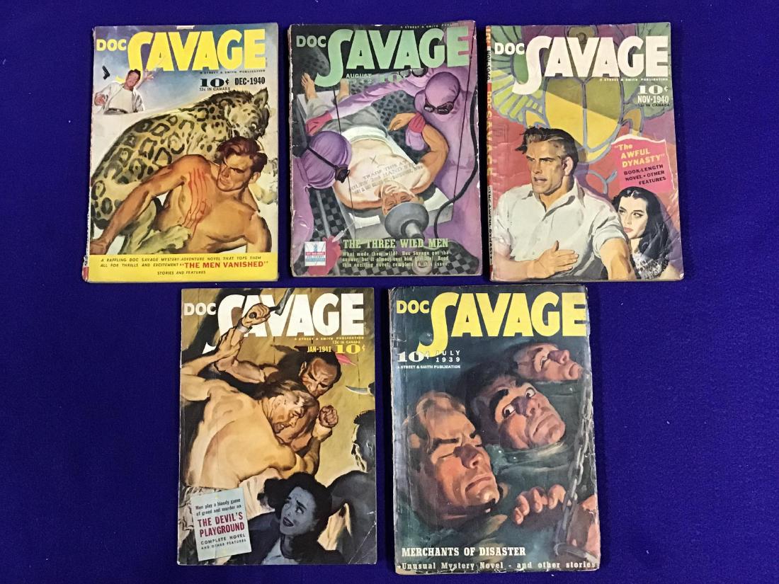 Lot of 5 Doc Savage (1 of 2)