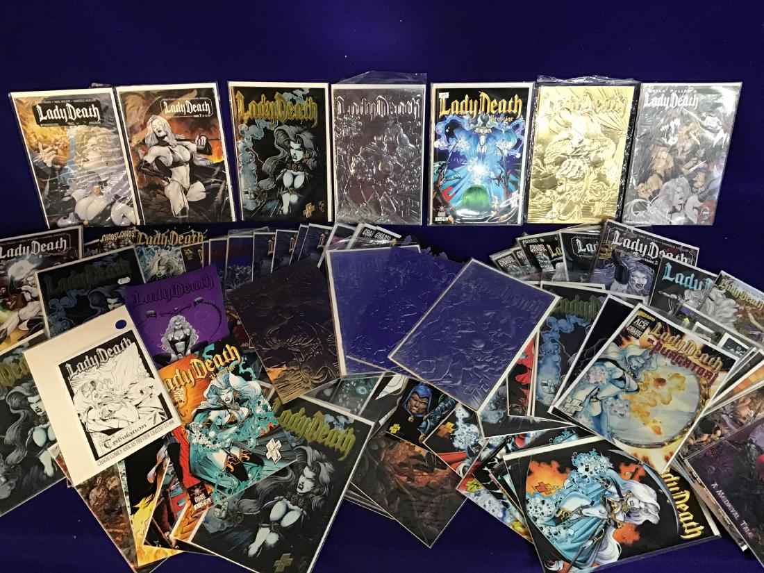 Lot of approx 125 + or - Lady Death Comics (1 of 5)