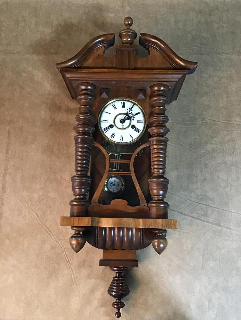 Gustav Becker Silesia Walnut Wall Clock