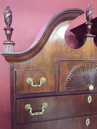 Thomasville Prices 656 Auction Price Results Walnut Thomasville Highboy Chest