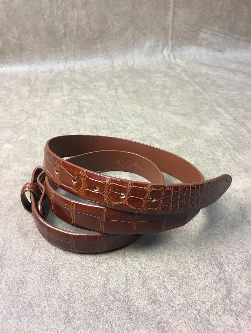 Genuine Alligator Belt: Genuine Alligator belt, size 38. No buckle, like new condition. 38 Inches L.